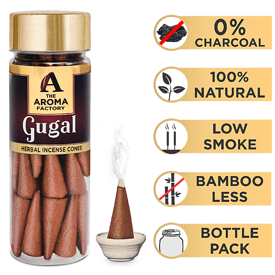 The Aroma Factory Herbal Incense/Dhoop Cones - Gugal