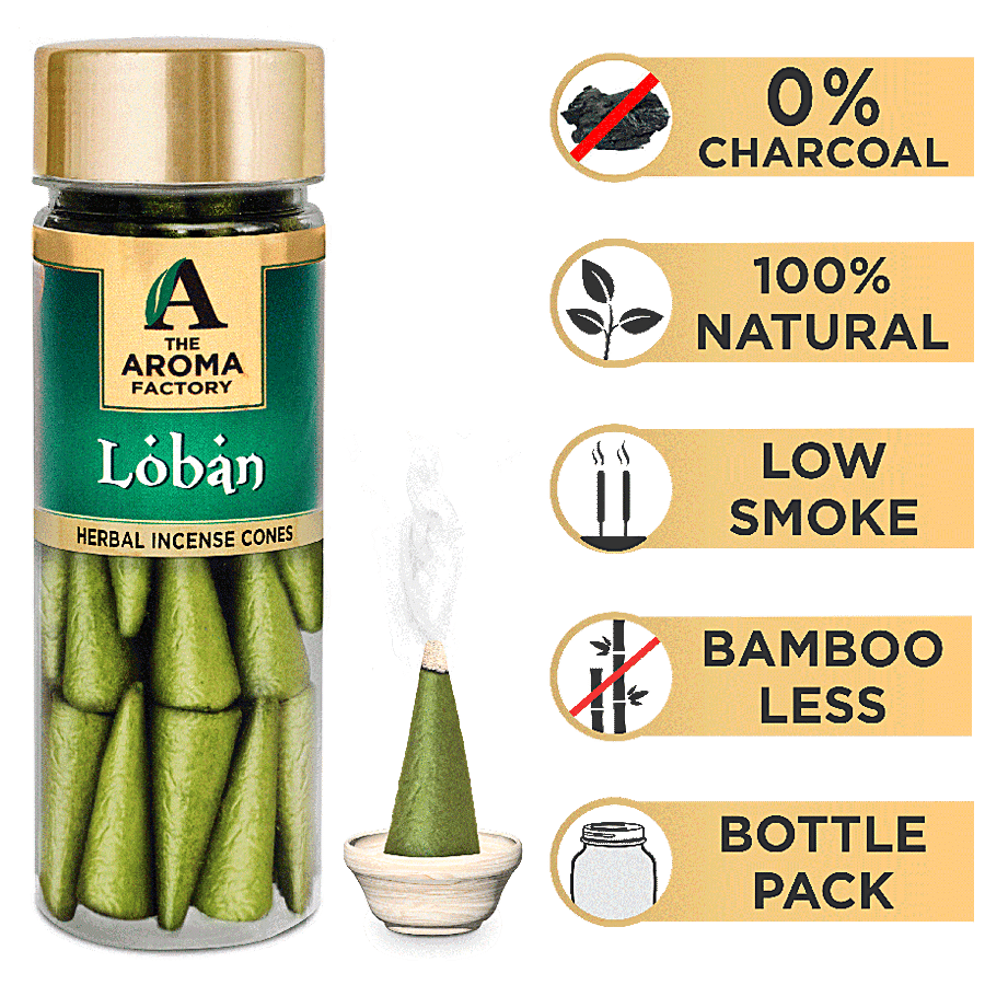 The Aroma Factory Herbal Incense/Dhoop Cones - Loban