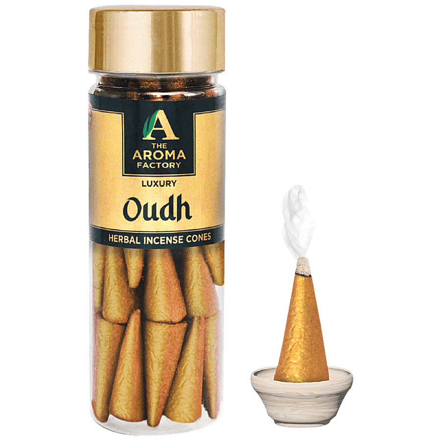 The Aroma Factory Herbal Incense/Dhoop Cones - Luxury Oudh