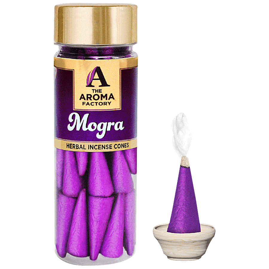 The Aroma Factory Herbal Incense/Dhoop Cones - Mogra