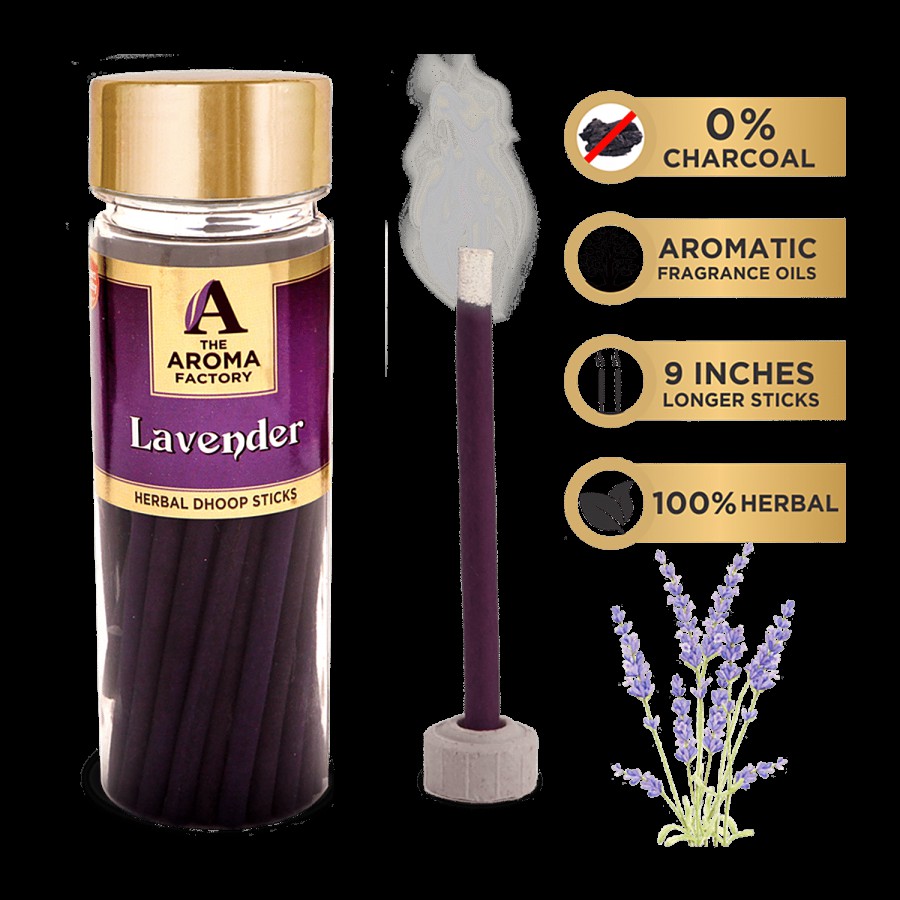 The Aroma Factory Herbal Dhoop Batti Sticks - Lavender