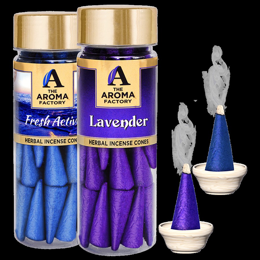 The Aroma Factory Herbal Incense/Dhoop Cones - 0% Charcoal