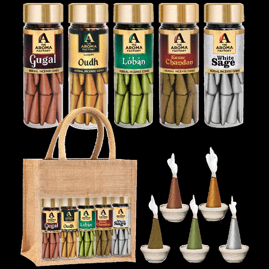 The Aroma Factory Herbal Incense/Dhoop Cones - Gugal