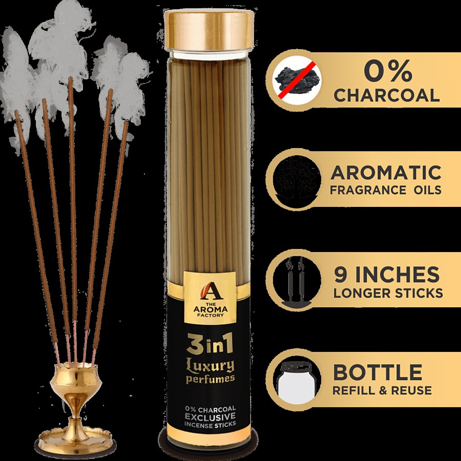 The Aroma Factory Incense Sticks/Agarbatti - 3 In 1 Luxury Perfumes