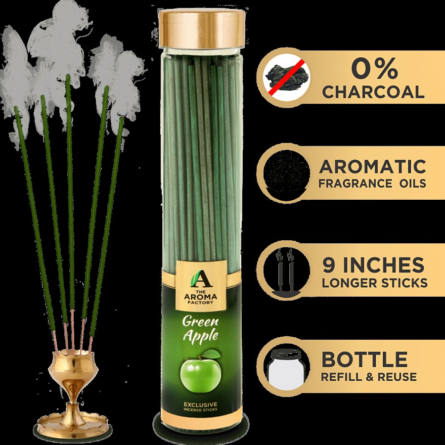 The Aroma Factory Incense Sticks/Agarbatti - Green Apple