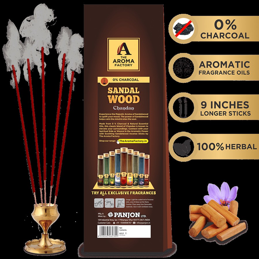 The Aroma Factory Incense Sticks/Agarbatti - Kesar Chandan