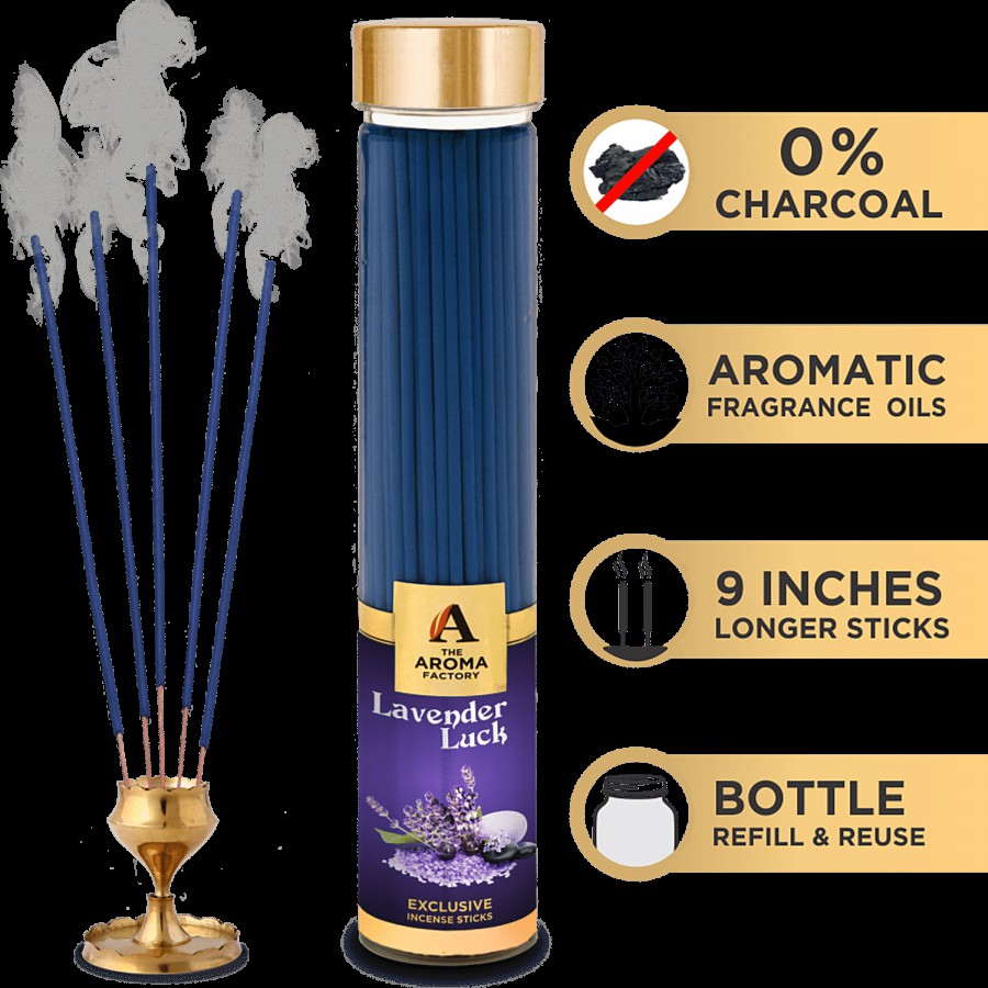 The Aroma Factory Incense Sticks/Agarbatti - Lavender Luck