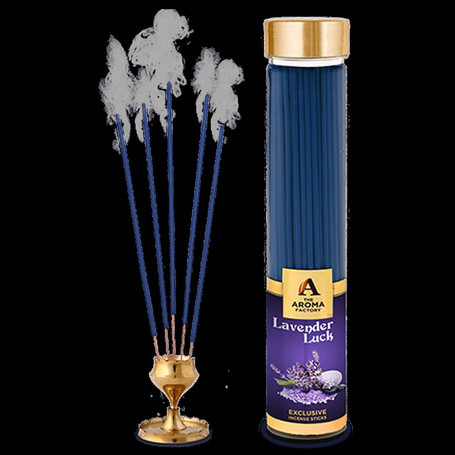 The Aroma Factory Incense Sticks/Agarbatti - Lavender Luck