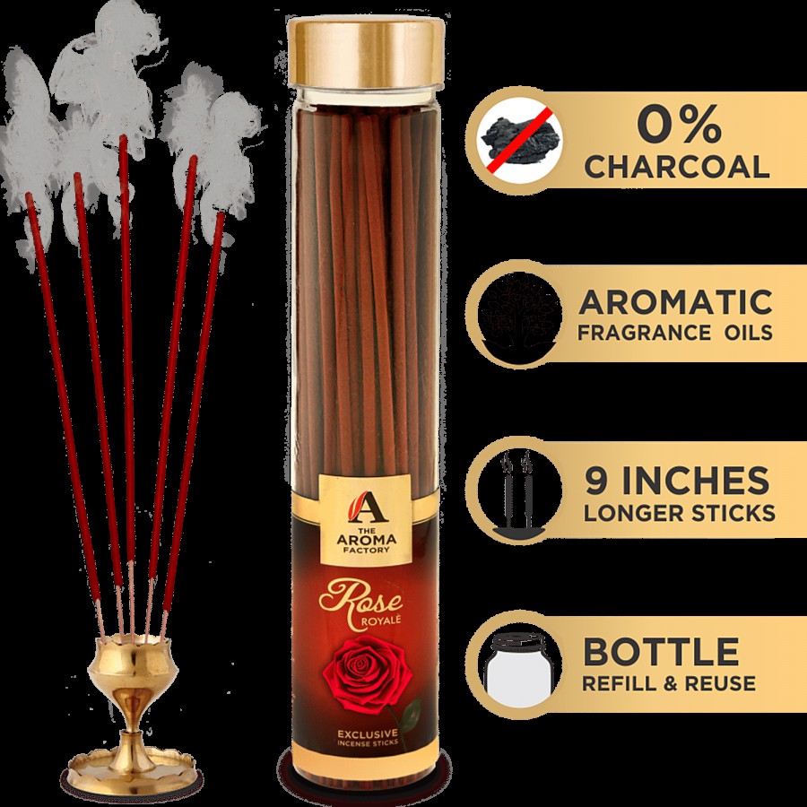 The Aroma Factory Incense Sticks/Agarbatti - Rose Royale