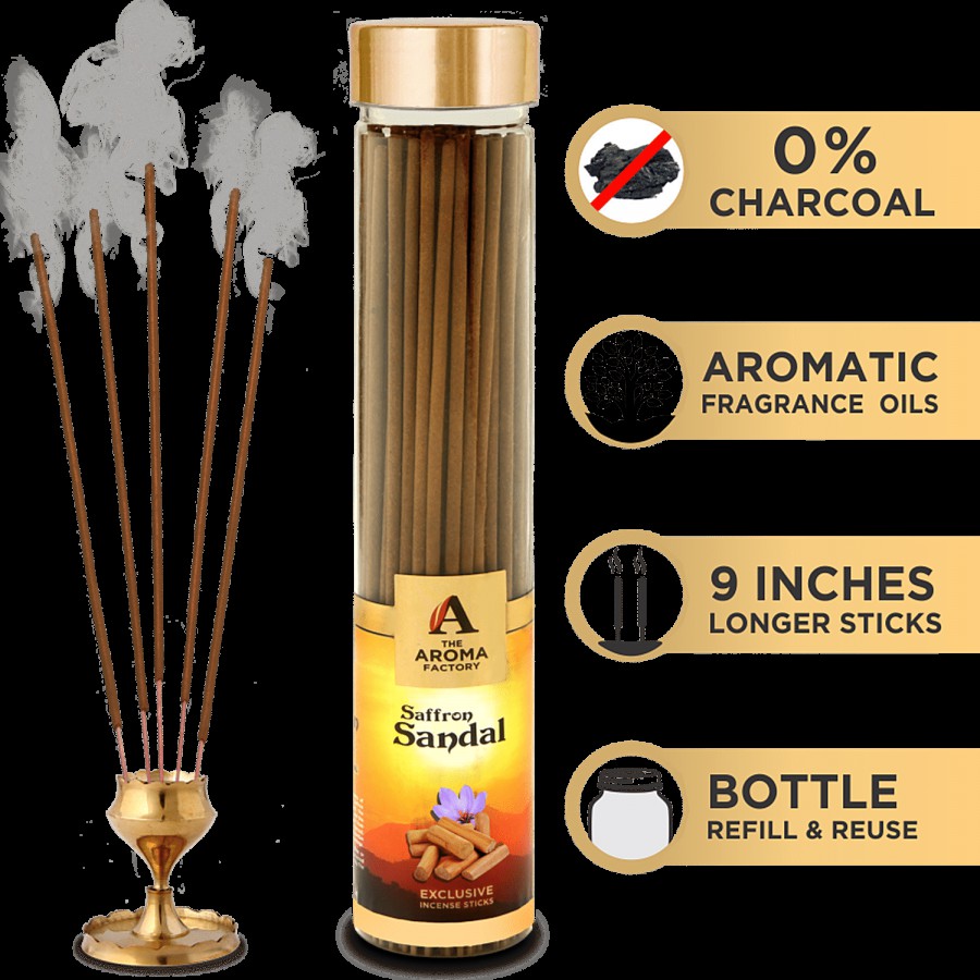 The Aroma Factory Incense Sticks/Agarbatti - Saffron Sandal