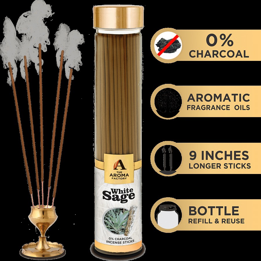 The Aroma Factory Incense Sticks/Agarbatti - White Sage