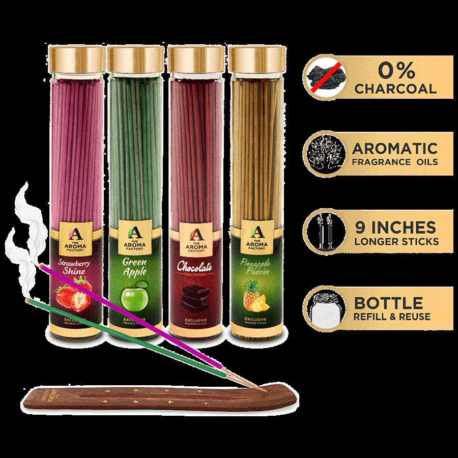 The Aroma Factory Incense Sticks/Agarbatti - With Jute Bag & Stand