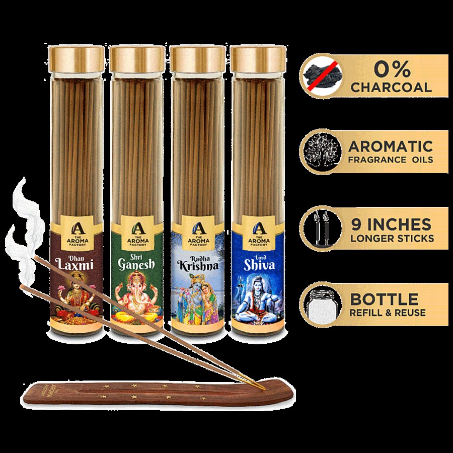 The Aroma Factory Incense Sticks/Agarbatti - With Jute Bag & Stand