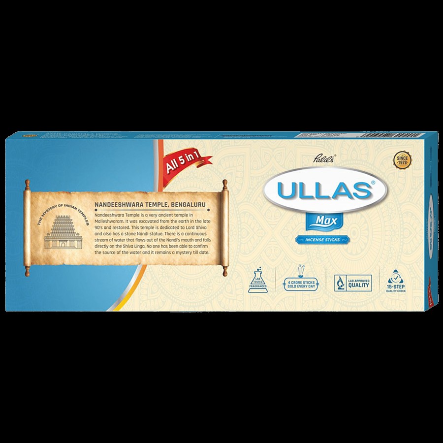 Ullas Max All 5 In 1 Incense Sticks - Exotic Fragrance