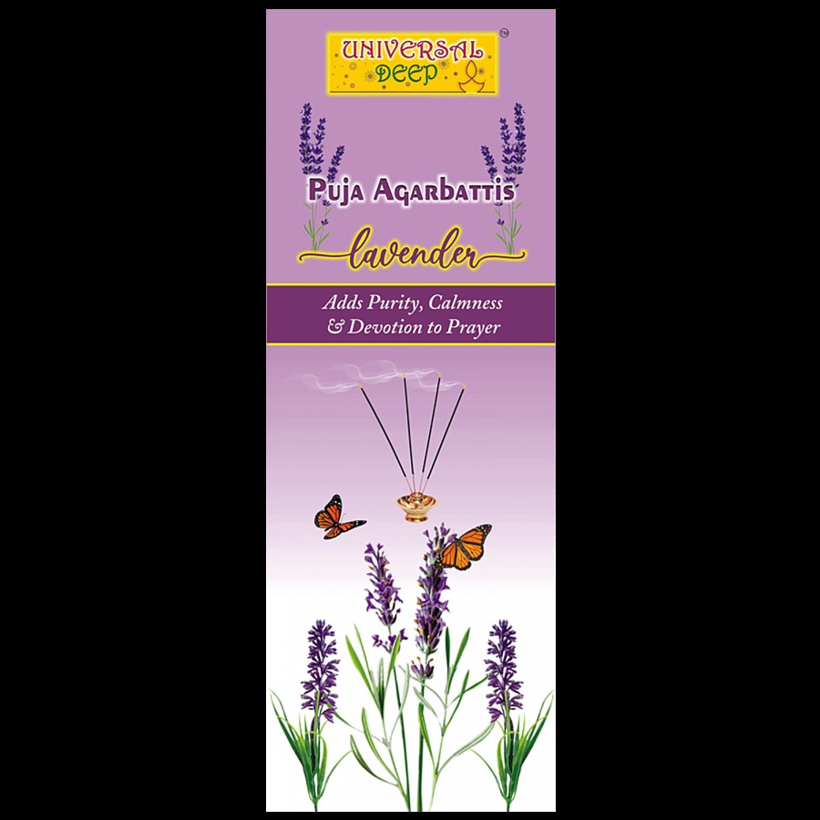 Universal Deep Agarbatti For Puja & Devotion - Lavender