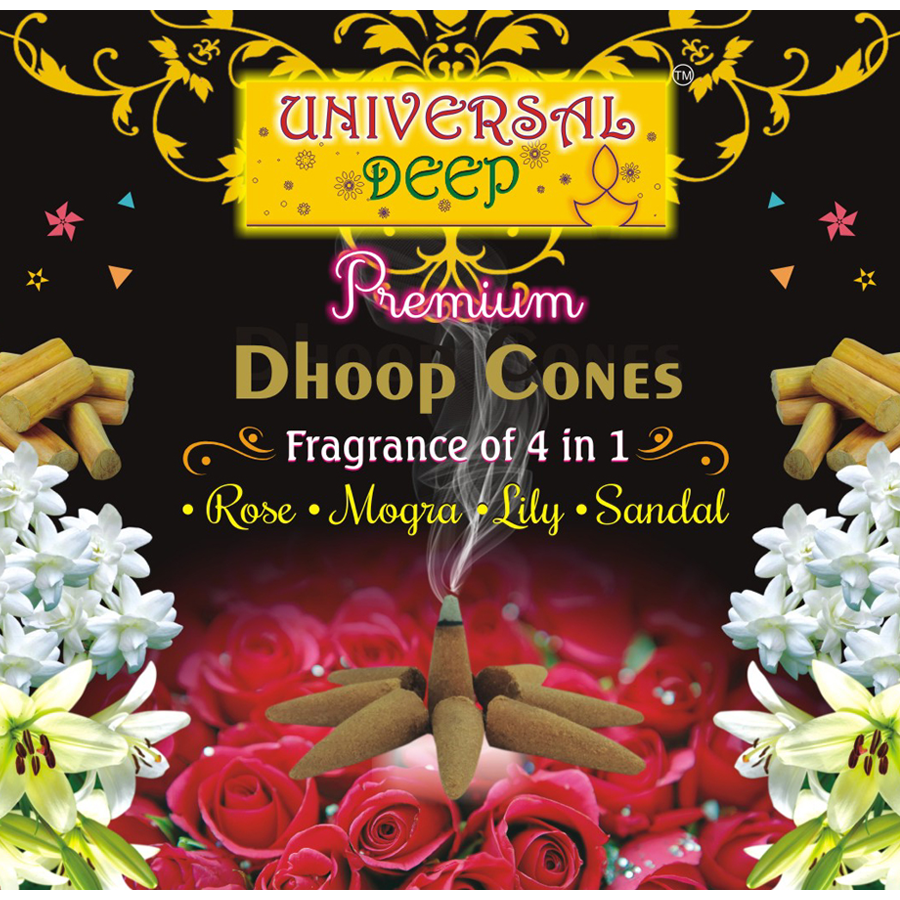 Universal Deep Dhoop Cones - 4 In 1 Fragrance