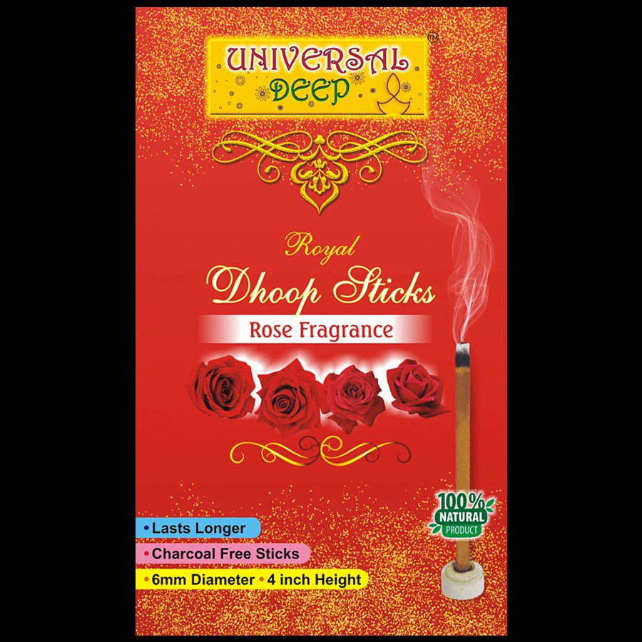 Universal Deep Royal Dhoop Sticks - Rose Fragrance