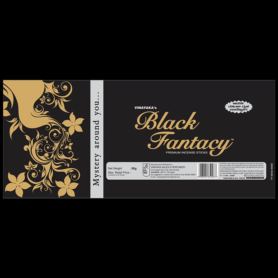 Vinayaka's Black Fantacy Premium Incense Sticks