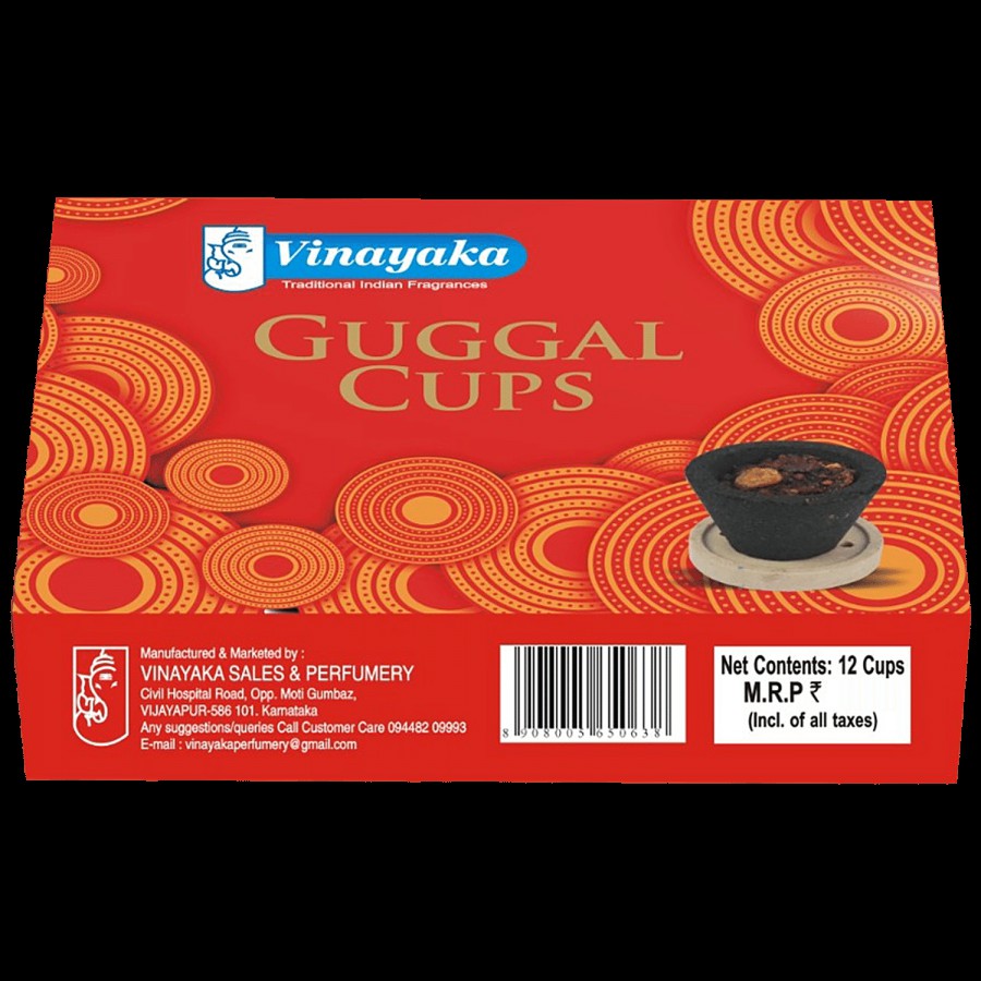 Vinayaka's Guggal Dhoop Cups - Traditional Indian Fragrance