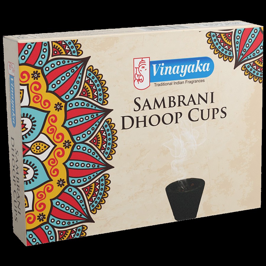 Vinayaka's Sambrani Dhoop Cups - Soothing & Long-Lasting Aroma