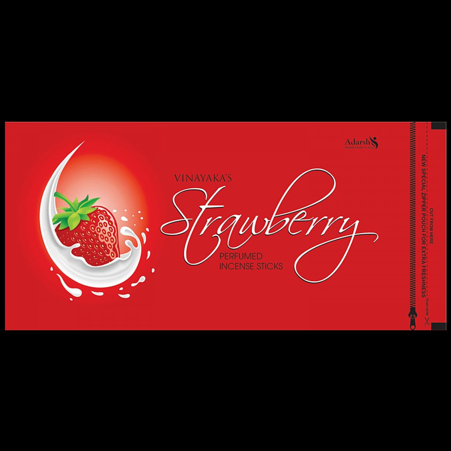 Vinayaka's Strawberry Perfumed Incense Sticks Agarbatti - Authentic Fragrance