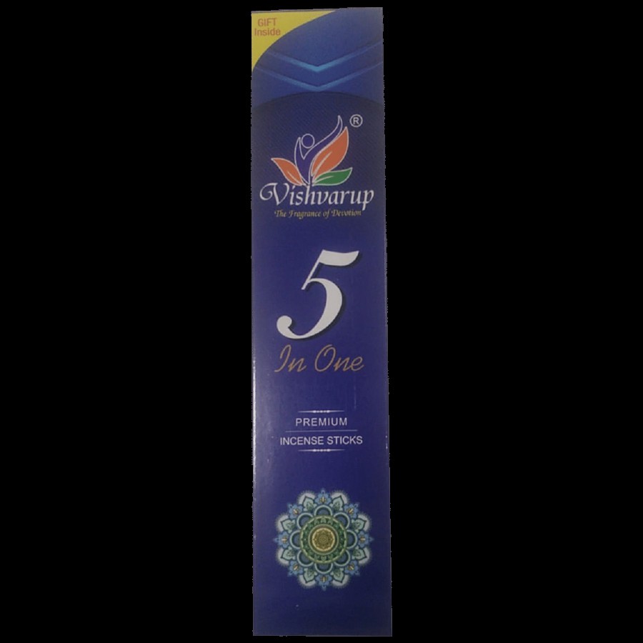 Vishvarup Incense Sticks / Agarbatti - 5 In 1 Economy Pack