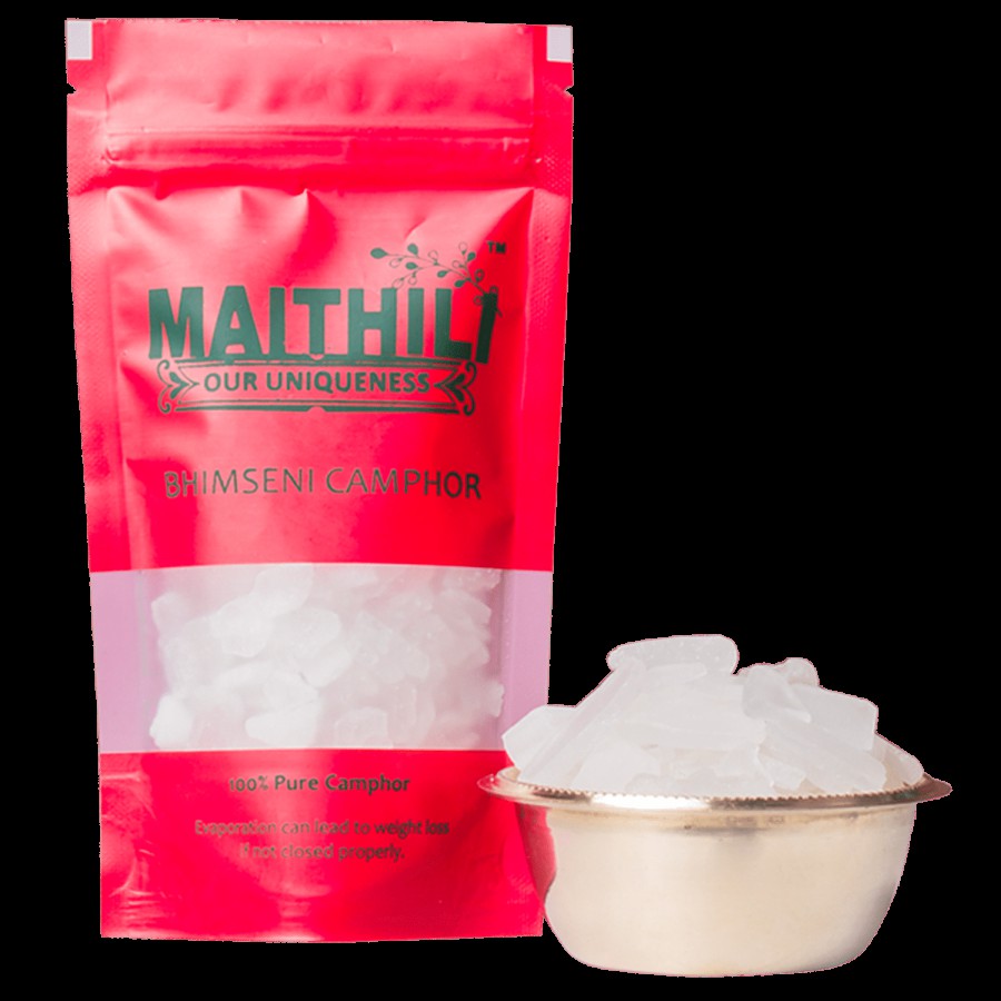 Maithili Bhimseni Pure Camphor - Ideal For Pooja