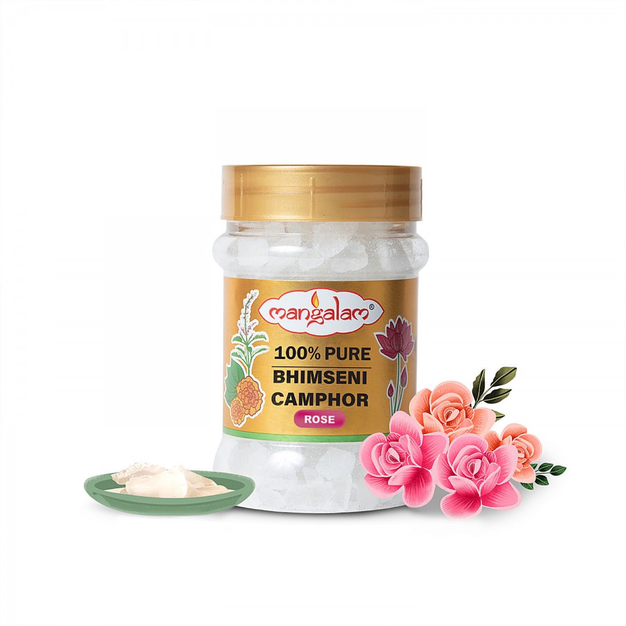 Mangalam Pure Bhimseni Camphor - Rose