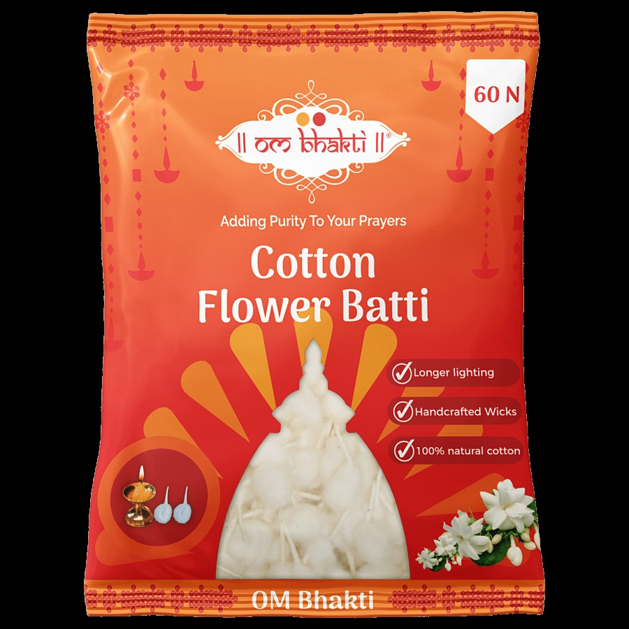 Om Bhakti Wick For Diya - Pure Cotton