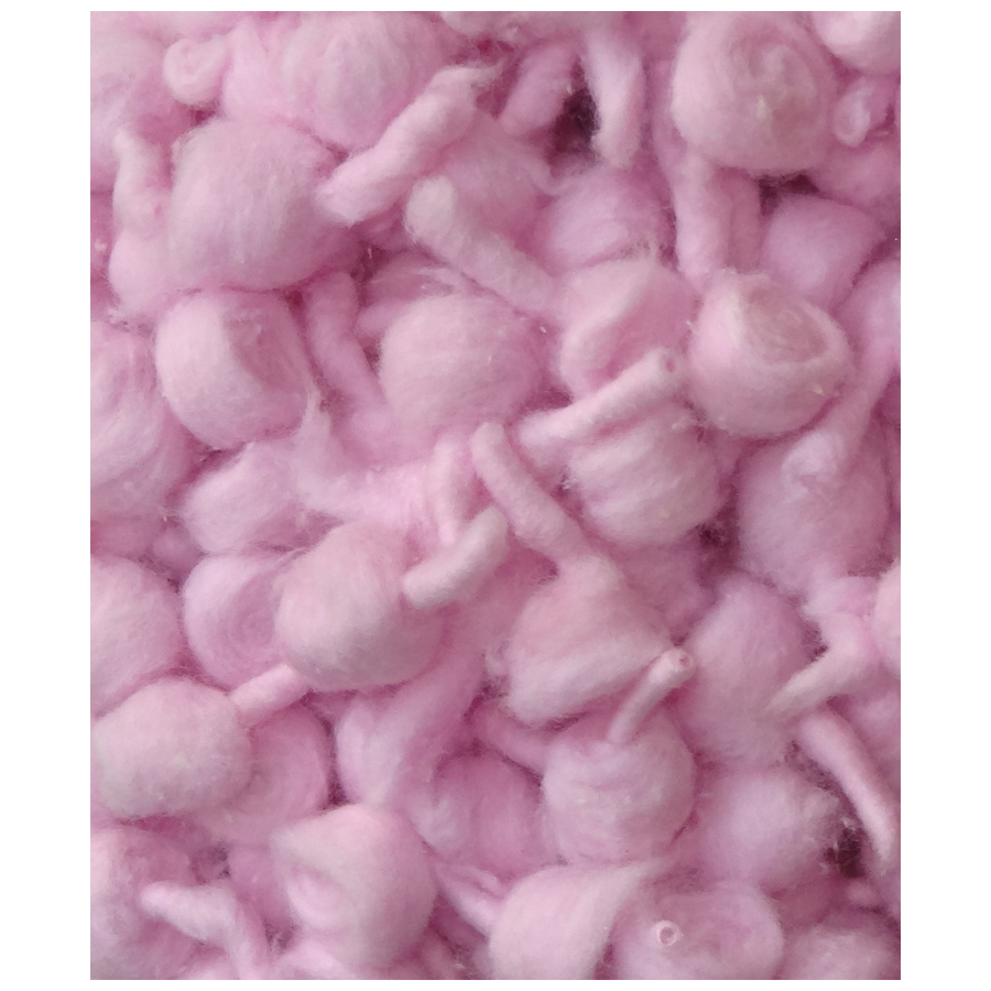 VC Cotton Wicks Round Pooja Batti - Pink Colour