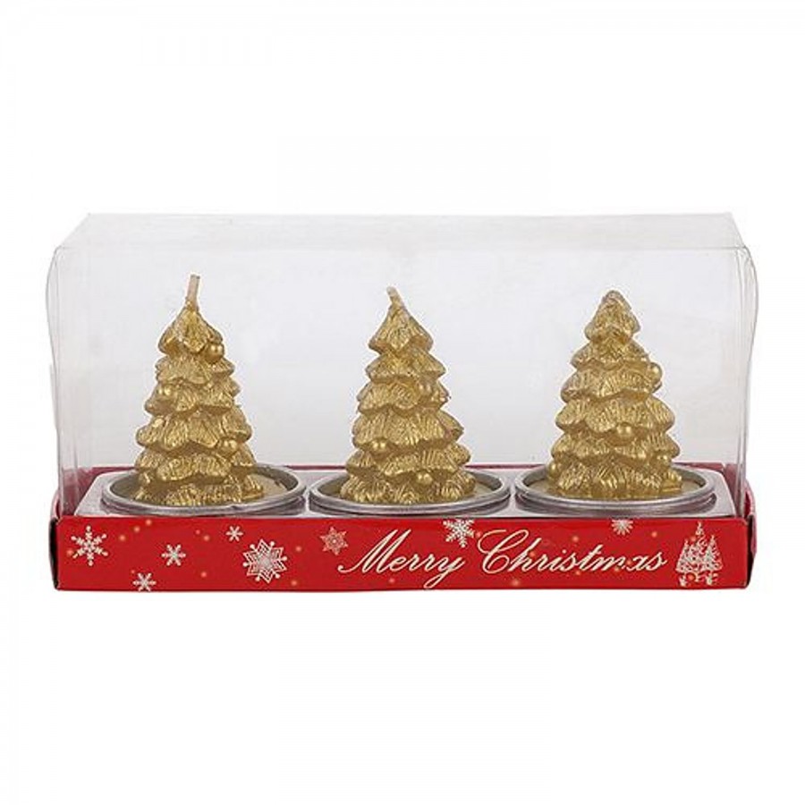 DP Decorative Wax Candles - Gold Tree