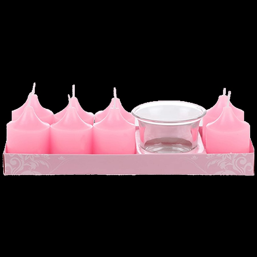 DP Decorative Wax Candles Scented - Pink