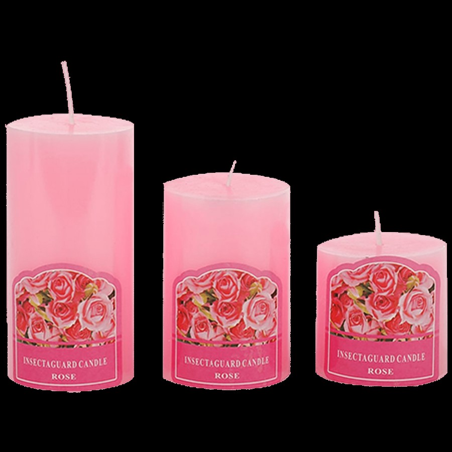 DP Decorative Wax Candles Scented - Red