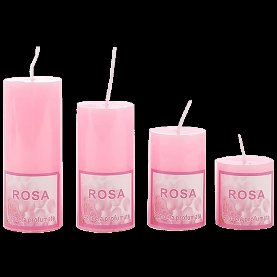 DP Decorative Wax Scented Candles - Rose