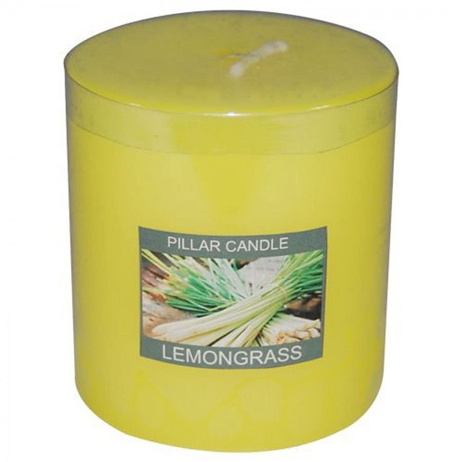 Fish Scented Pillar Candle - Lemon Grass