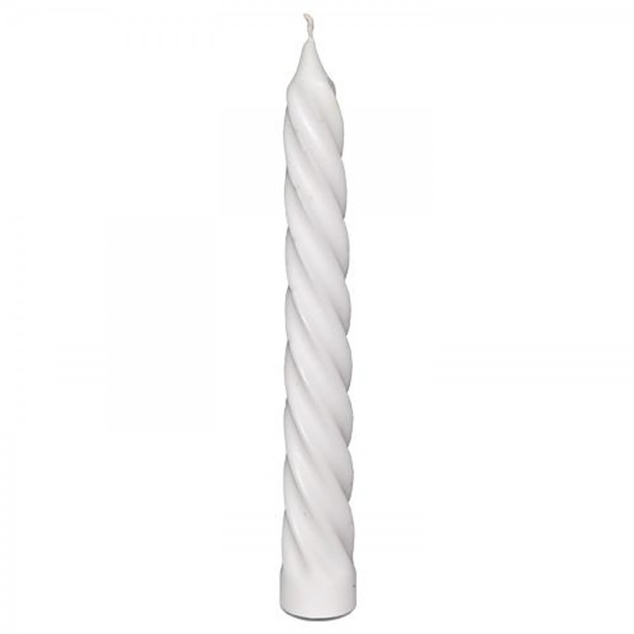 Fish Spiral Candle - White