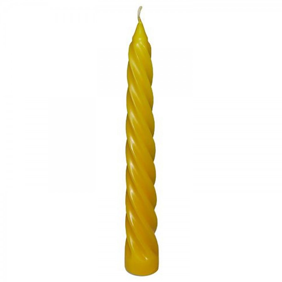 Fish Spiral Candle - Yellow