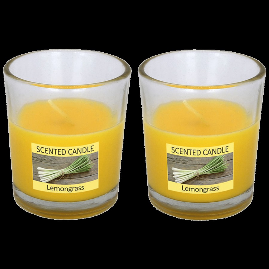 IKT IKT Glass Container Scented Candles - Lemon Grass