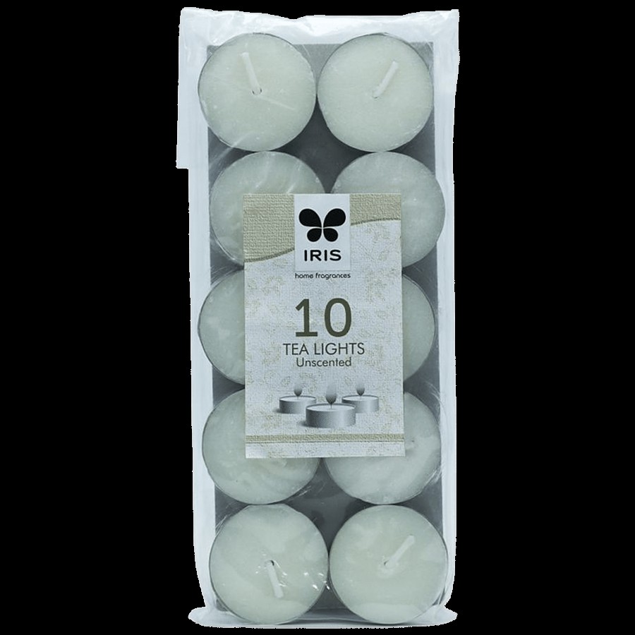 Iris Tealights Wax Candle Set Unscented