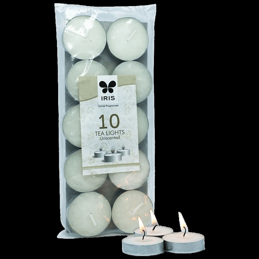 Iris Tealights Wax Candle Set Unscented