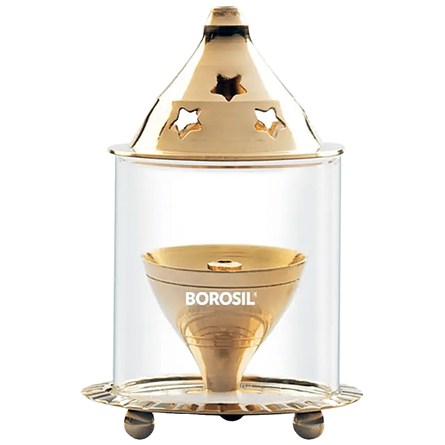 Borosil Akhand Diya - Brass