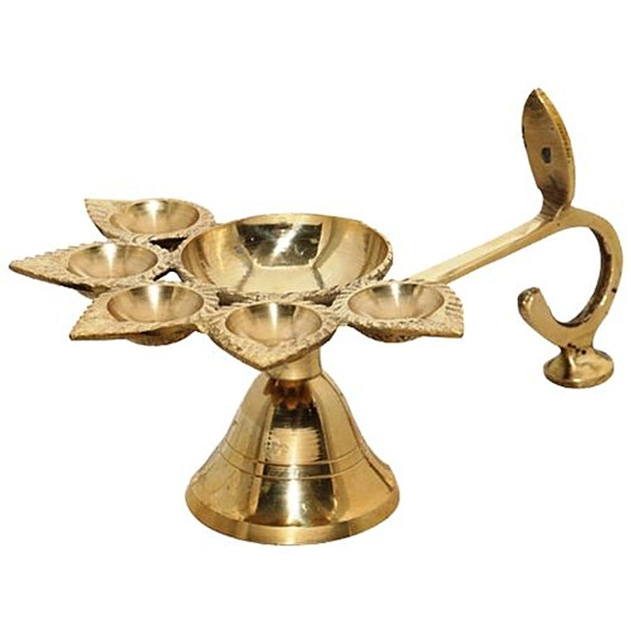 GIRI Brass Dhoop Pancha Aart - 19 cm