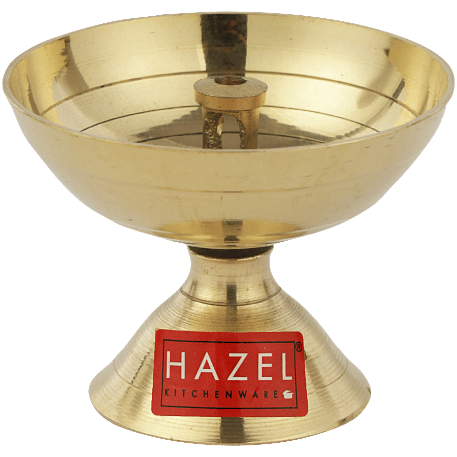 HAZEL Payali Brass Diya Oil Lamp S2 - Golden