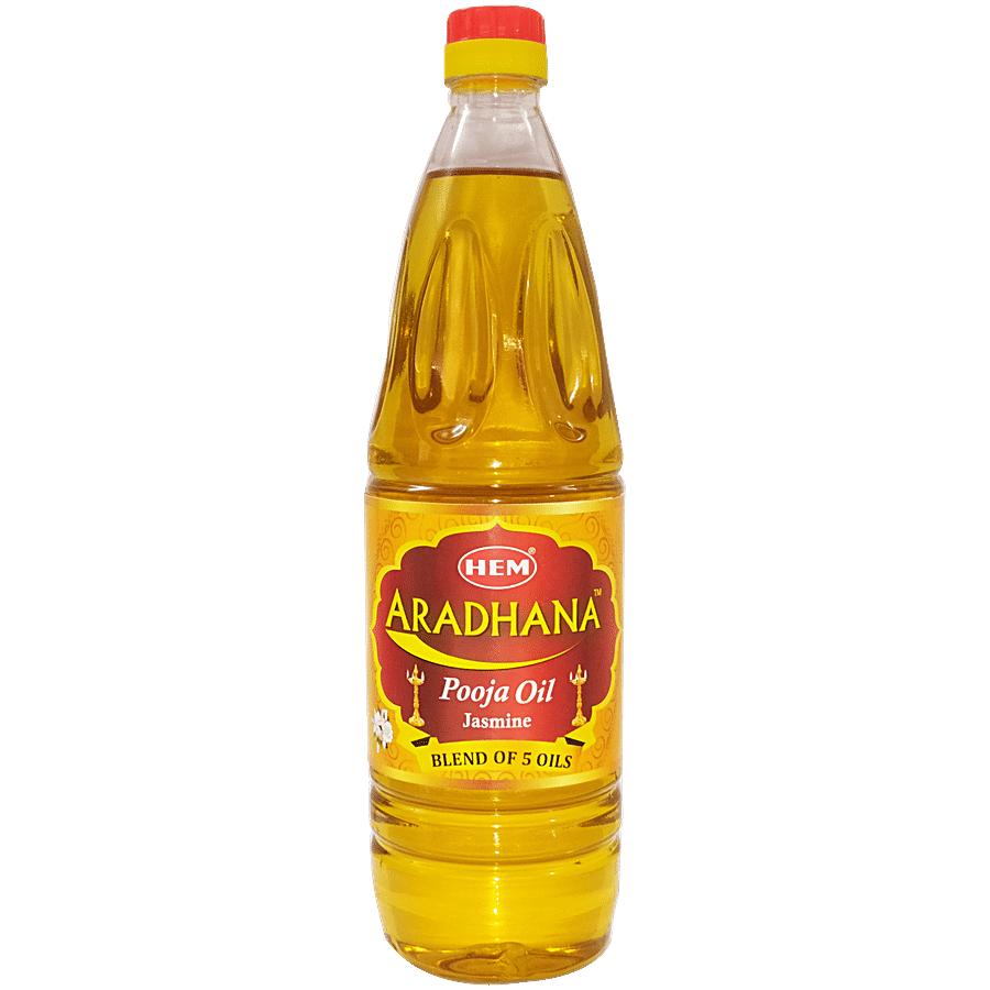 Hem Aradhana Jasmine Pooja Oil - Blend Of 5 Oils