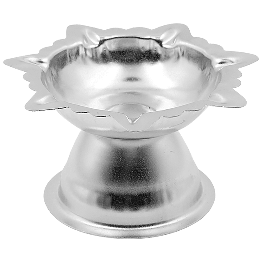 Shubhkart Nitya Steel Niraanjan Diya No-12 - Puja Essential