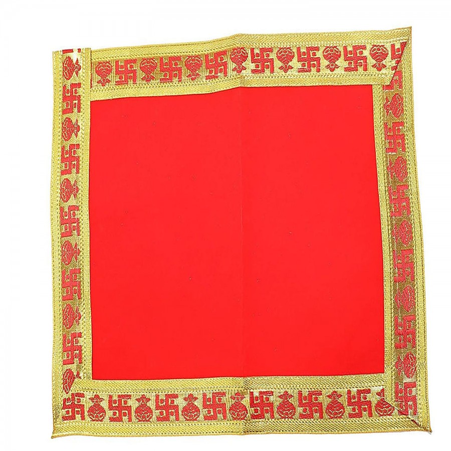 Creative Space Lal Puja Kapda/Red Velvet Cloth - For Auspicious Occasions