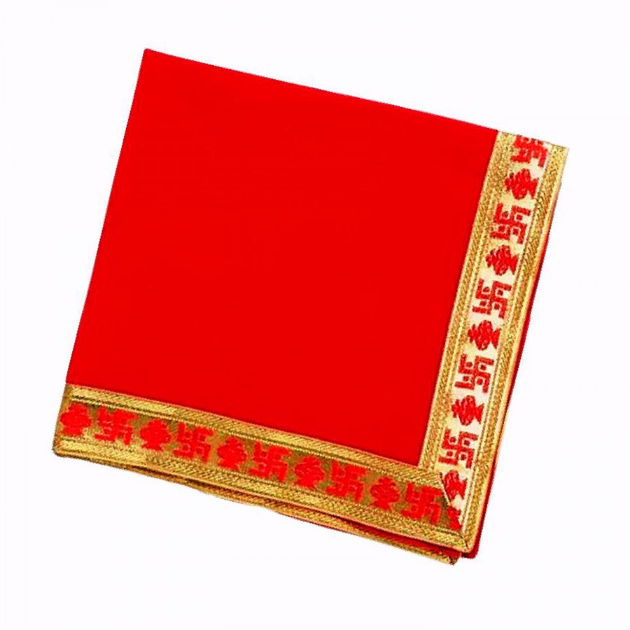 Creative Space Lal Puja Kapda/Red Velvet Cloth - For Auspicious Occasions