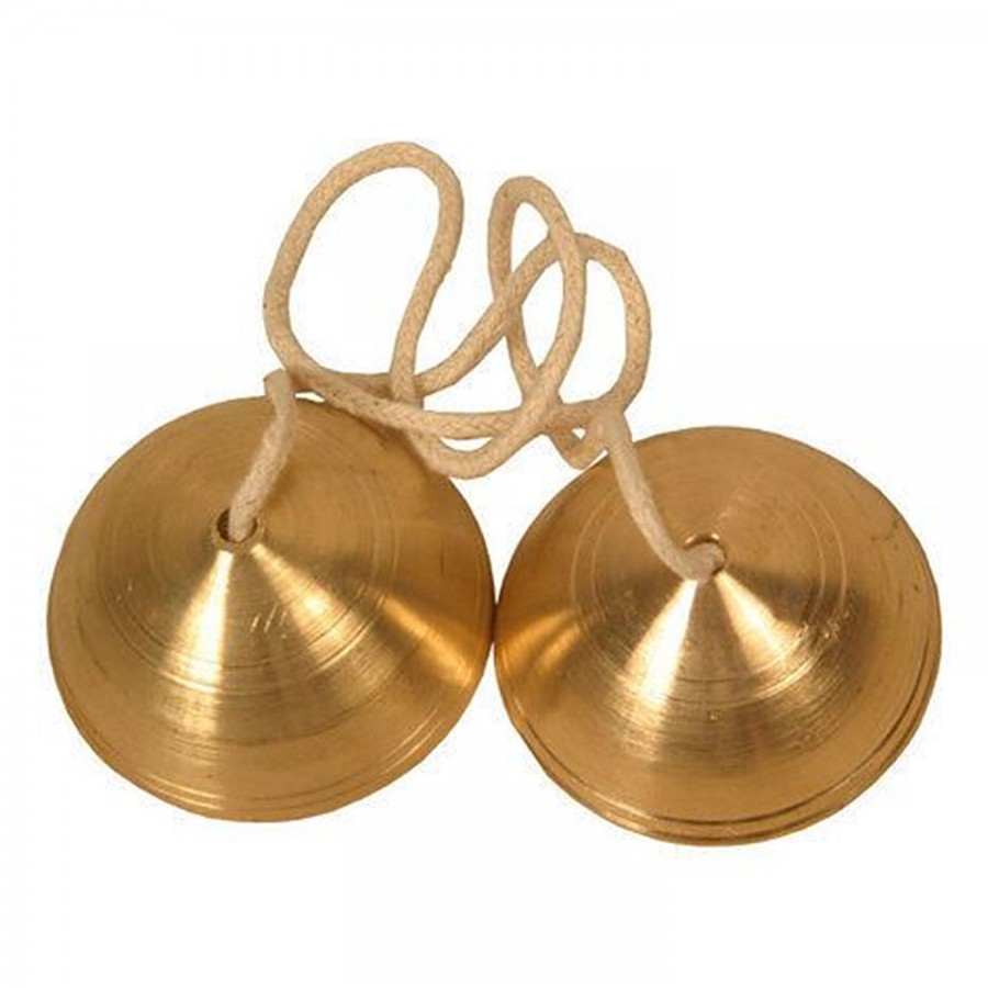 Divine Art Handmade Percussion Hand Cymbals Brass Manjira Pair