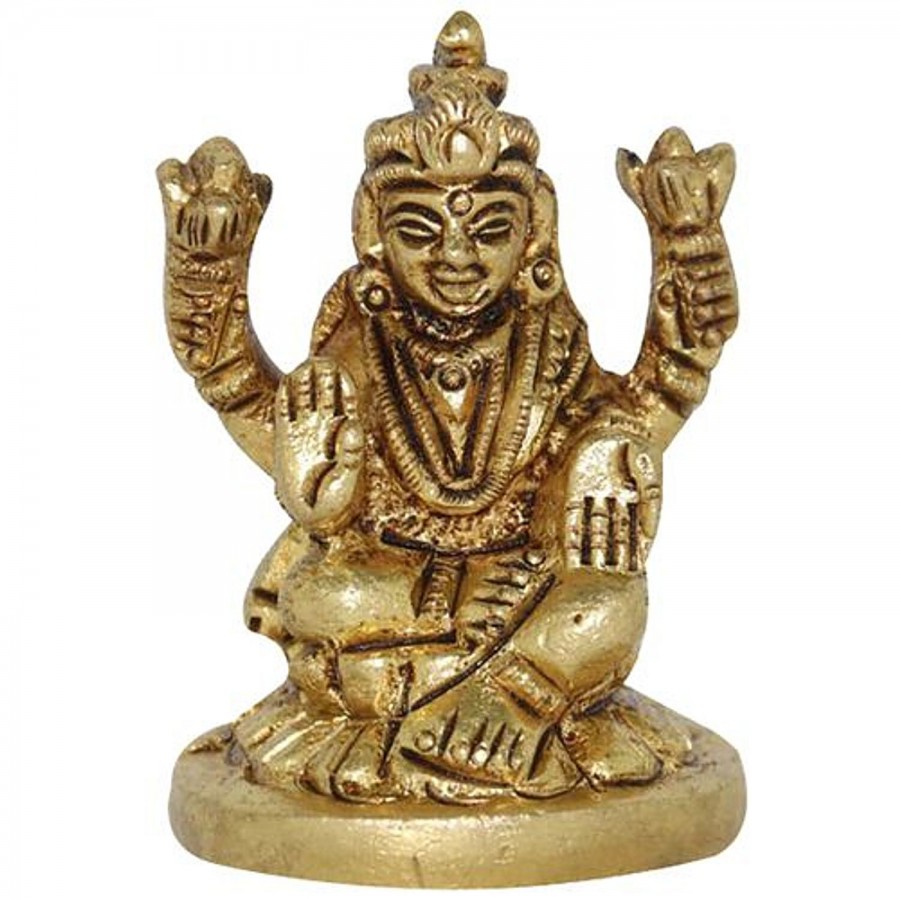 Giri Brass Lakshmi Idol With Kamal Base - 4 cm