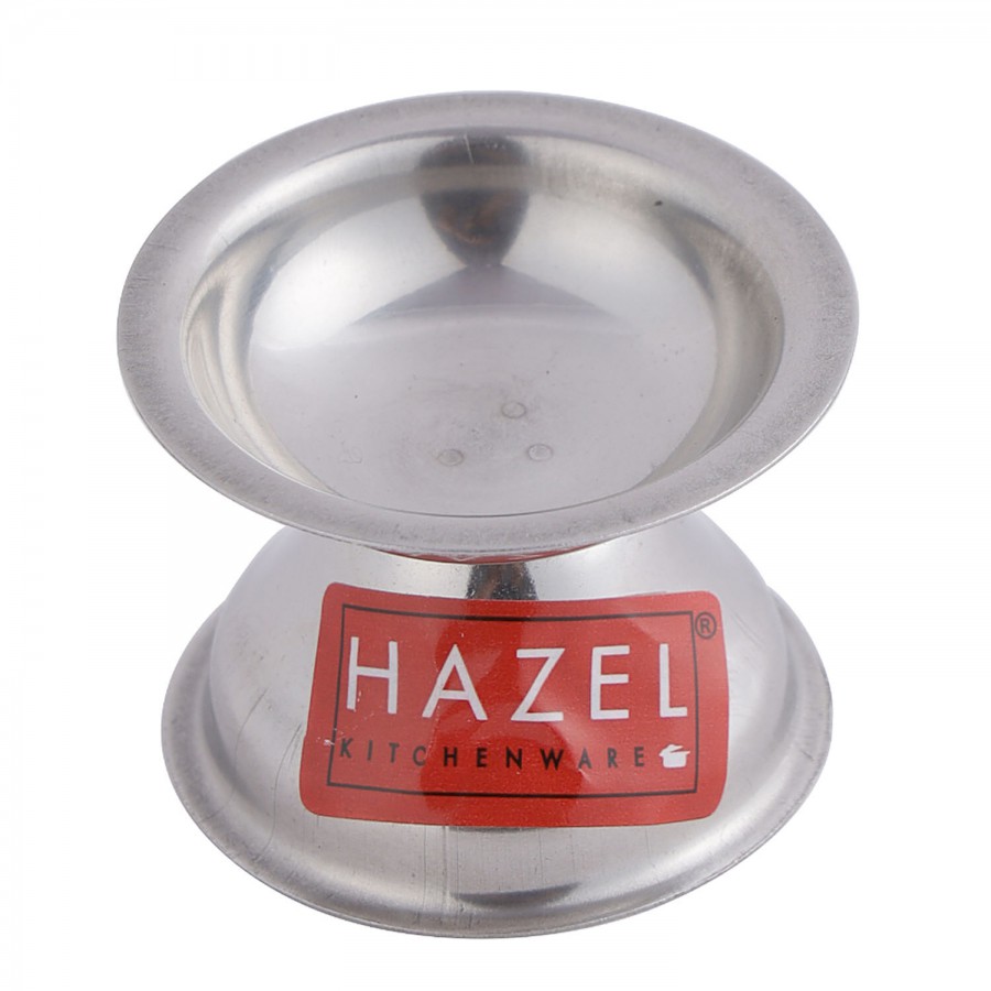 Hazel Stainless Steel Round Plain Diya - Beautiful & Durable